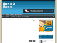 Tablet Screenshot of bloggingonblogging.com